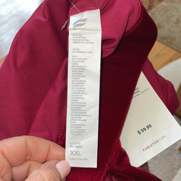 Fabletics Velour Sports Bra - Picture 3 of 3